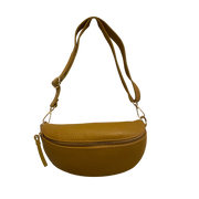 Sac banane en cuir jaune moutarde – Pratique & Tendance