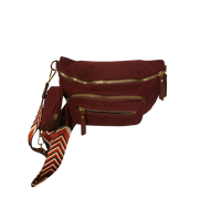 Sac Banane en Velours Côtelé Bordeaux – Élégant et Tendance