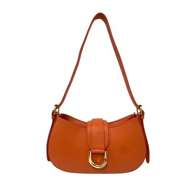 Mini sac à main en cuir orange – Chic et Intemporel