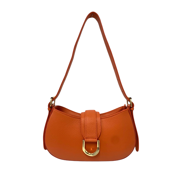 Mini sac à main en cuir orange – Chic et Intemporel