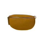 Sac banane en cuir jaune moutarde – Pratique & Tendance