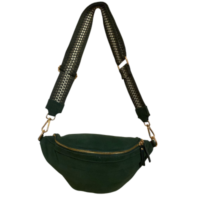 Sac Banane en Daim – Vert Forêt