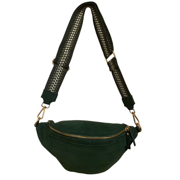 Sac Banane en Daim – Vert Forêt