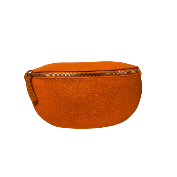 Sac banane en cuir orange – Pratique & Tendance