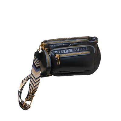 Sac Banane Matelassé Bleu Nuit – Chic et Élégant