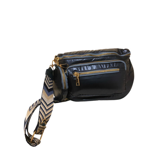 Sac Banane Matelassé Bleu Nuit – Chic et Élégant