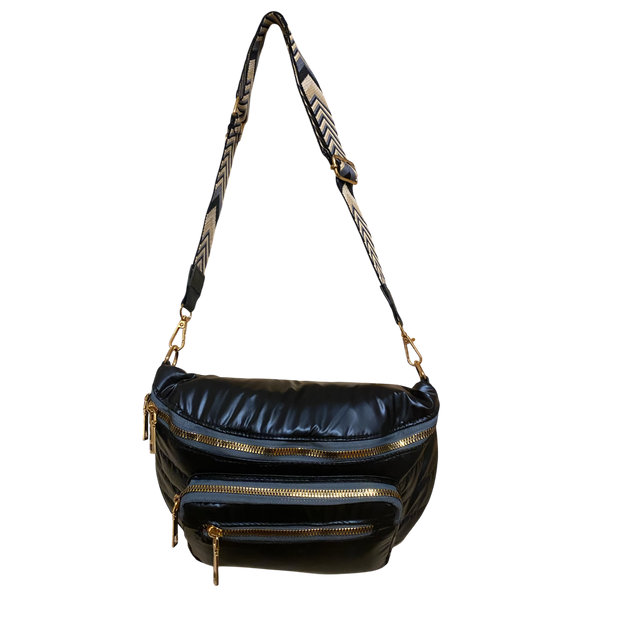 Sac Banane Matelassé Bleu Nuit – Chic et Élégant