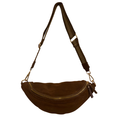 Sac Banane en Daim – Marron Profond