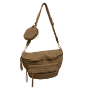 Sac Banane en Velours Côtelé Beige – Doux et Intemporel