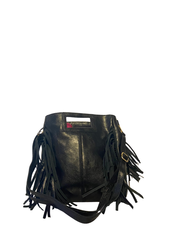 Sac à main en cuir bronze à franges – Chic & Bohème