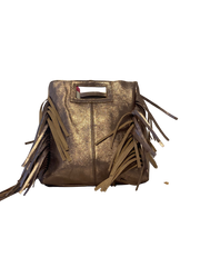 Sac à main en cuir bronze à franges – Chic & Bohème