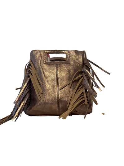 Sac à main en cuir bronze à franges – Chic & Bohème