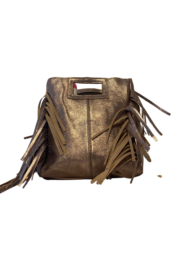 Sac à main en cuir bronze à franges – Chic & Bohème